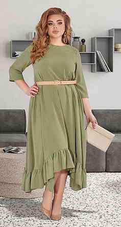 Красивое платье большого размера с оборкой (50) Киев