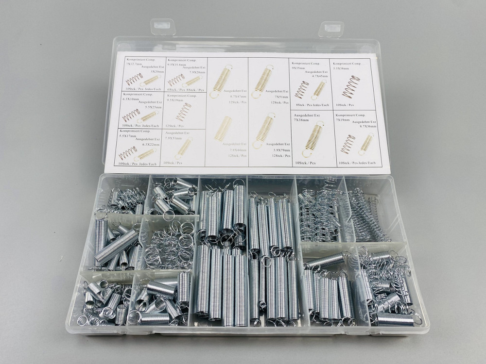 Пружинний комплект оцинковані подовжувачі та компресійна промислова пружина 16 видів 200 шт у коробці Мукачево - фото 7