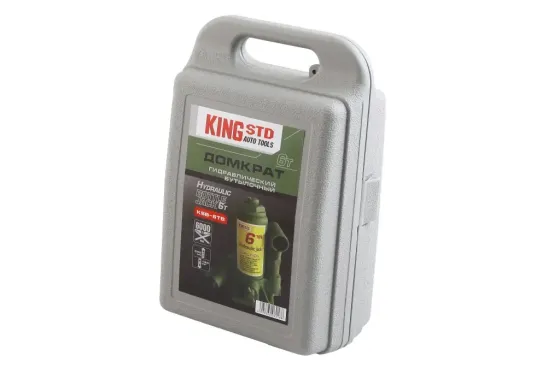 Домкрат гідравлічний 6 т 180-340м пласт. уп. King Std Вінниця