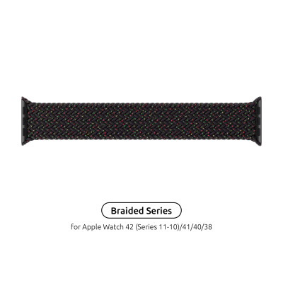 Ремешок для смарт-часов Armorstandart Braided Solo Loop для Apple Watch 42 (Series 11-10)/41/40/38 Black Unity Size 4 (132 mm) (ARM64895) Винница - изображение 1