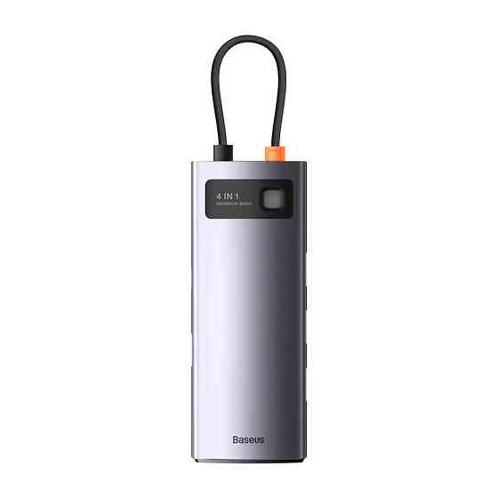 USB-хаб Baseus Metal Gleam Series 4-in-1 Multifunctional Type-C HUB Docking Station Gray（Type-C to USB3.0*4） Одесса