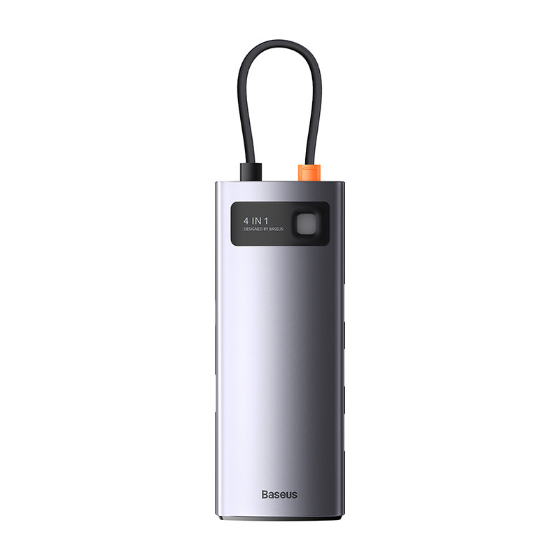 USB-хаб Baseus Metal Gleam Series 4-in-1 Multifunctional Type-C HUB Docking Station Gray（Type-C to USB3.0*4） Одеса - фото 1
