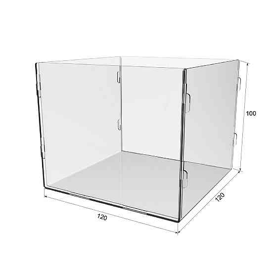 Коробка акрилова EKOSTAR 100мм х120мм х120мм 1 комірка збірна Київ