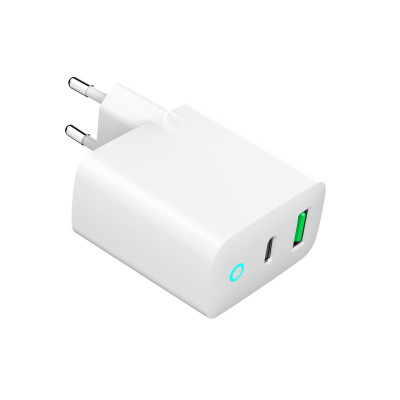 Зарядний пристрій Gembird 1xUSB-A + 1 Type-C (PD20Вт + QC3.0 18Вт) white (TA-UC-PDQC20L-W-01) Вінниця - фото 4