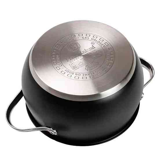 Набір посуду з нержавіючої сталі 12 предметів, чорний Київ