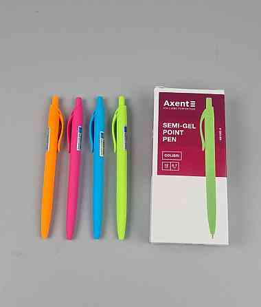 Ручка кулькова автоматична "AXENT Colibri 1062" СИНЯЯ (12 шт.) Харків