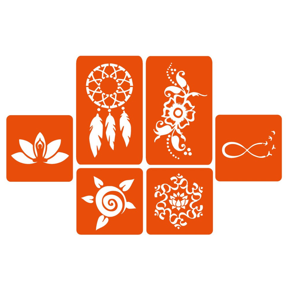 Набор хны с трафаретами для био-тату №2 henna-set-02 Винница - изображение 4