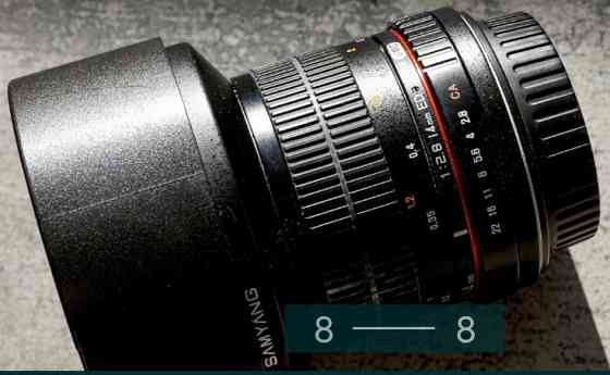 Объектив Samyang 14mm. F2.8 Canon EF. Идеальное состояние ! Киев