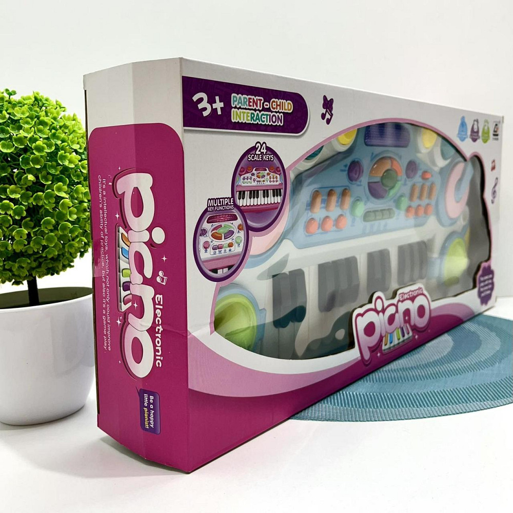 Синтезатор дитячий 24 клавіші музика світло запис 6 ритмів Блакитний (CY-6032B) Чернигов - изображение 7