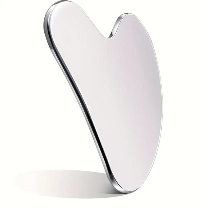 Массажер гуаша из нержавеющей стали в форме сердца 8,5 х 5,5 см Киев - изображение 1