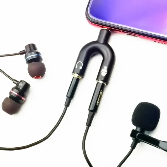 Спліттер Y-типу 2x1 для навушників і мікрофона Київ