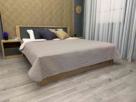 Покривало двостороннє Decorator Microfiber ромб 215x241 см какао з рожевим (85-191) Київ