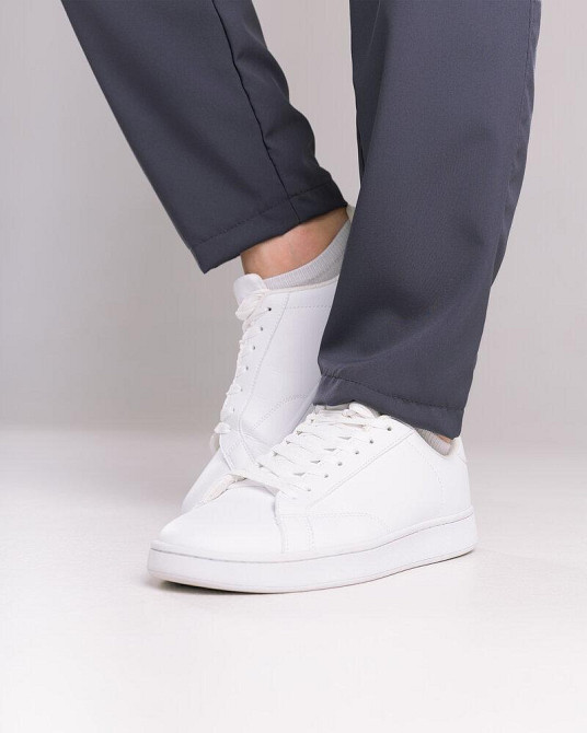 Однотонні базові чоловічі штани весна літо темно-сірі Pobedov Aero Київ - фото 6