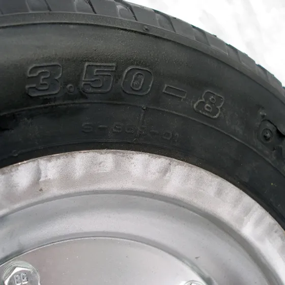 Пневматичне колесо Deli Tire 3.50-8 для тачки – надувне колесо 370 мм з камерою для садових і будівельних візків Харків