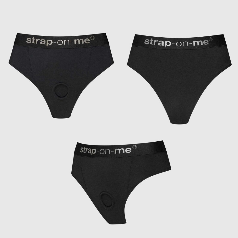 Трусики з фіксацією дилдо Strap-On-Me Harness Lingerie Idole - S - Black Sex Aura Київ - фото 2