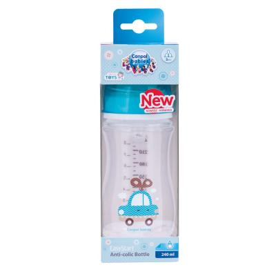 Пляшечка для годування Canpol babies антиколькова EasyStart - Toys з широким отвором 240 мл (35/221_blu) Вінниця - фото 2