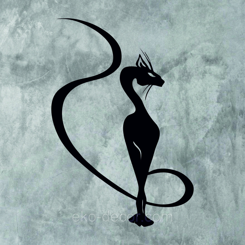 Декоративное настенное 3D Панно «Кот» Декор на стену с объемом 70*47 см, Черный Киев - изображение 7