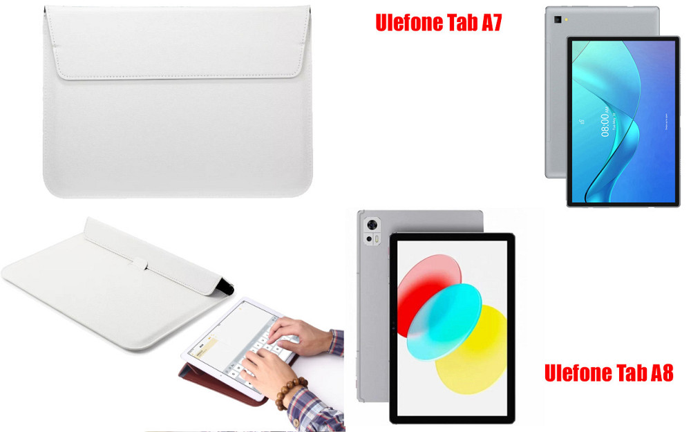 Чехол-конверт VitoCase для Ulefone Tab A7, с функцией подставки для планшета Черный Белый Киев - изображение 1