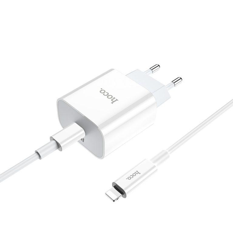 Мережевий зарядний пристрій HOCO C76A Plus Speed source PD20W charger set, колір білий 6931474746924 Одеса - фото 4