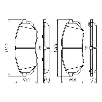 Гальмівні колодки Bosch 0986494827 Вінниця