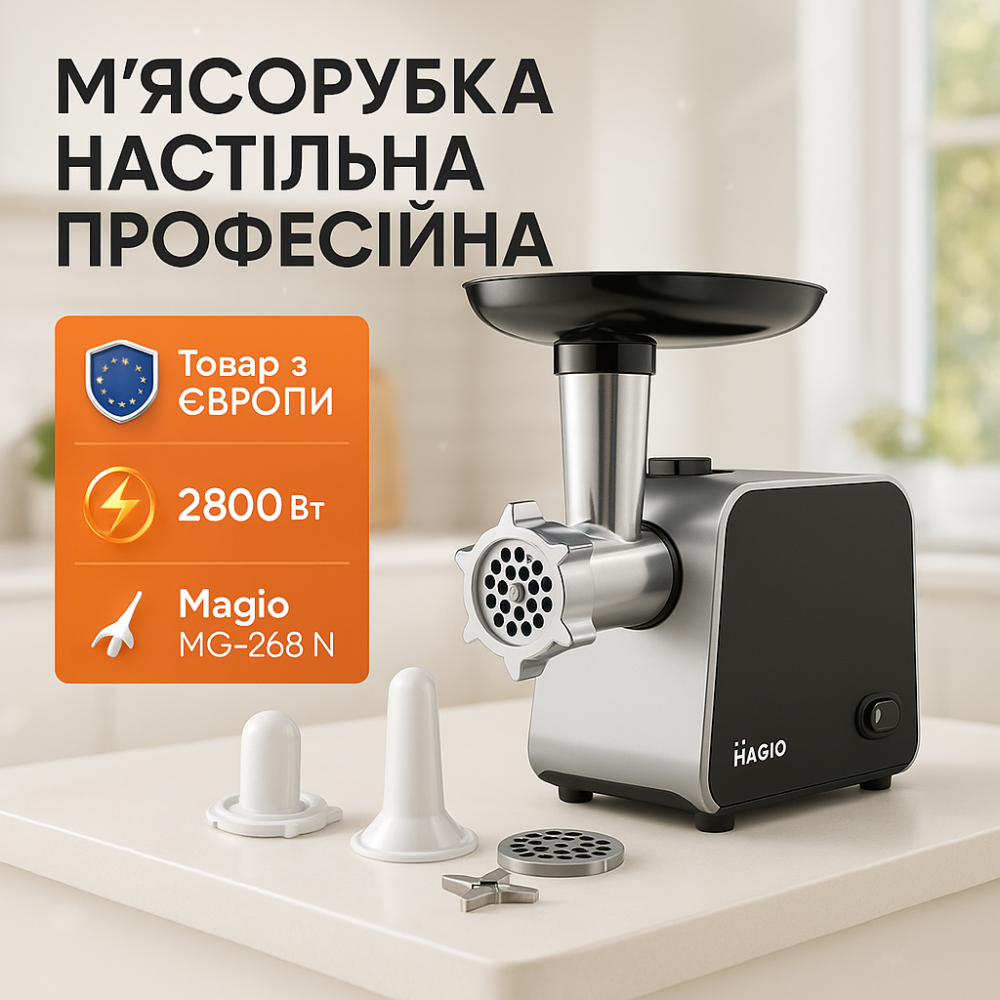 Електрична шнекова мʼясорубка з реверсом, М'ясорубка соковижималка для кухні, М'ясорубка автомат ME-99 Львів - фото 20