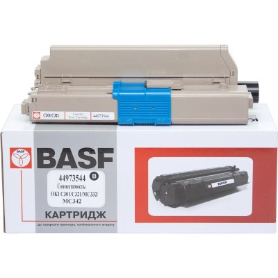 Тонер-картридж BASF OKI C301/C321/MC332/MC342/ 44973544 Black (KT-44973544) Вінниця - фото 1
