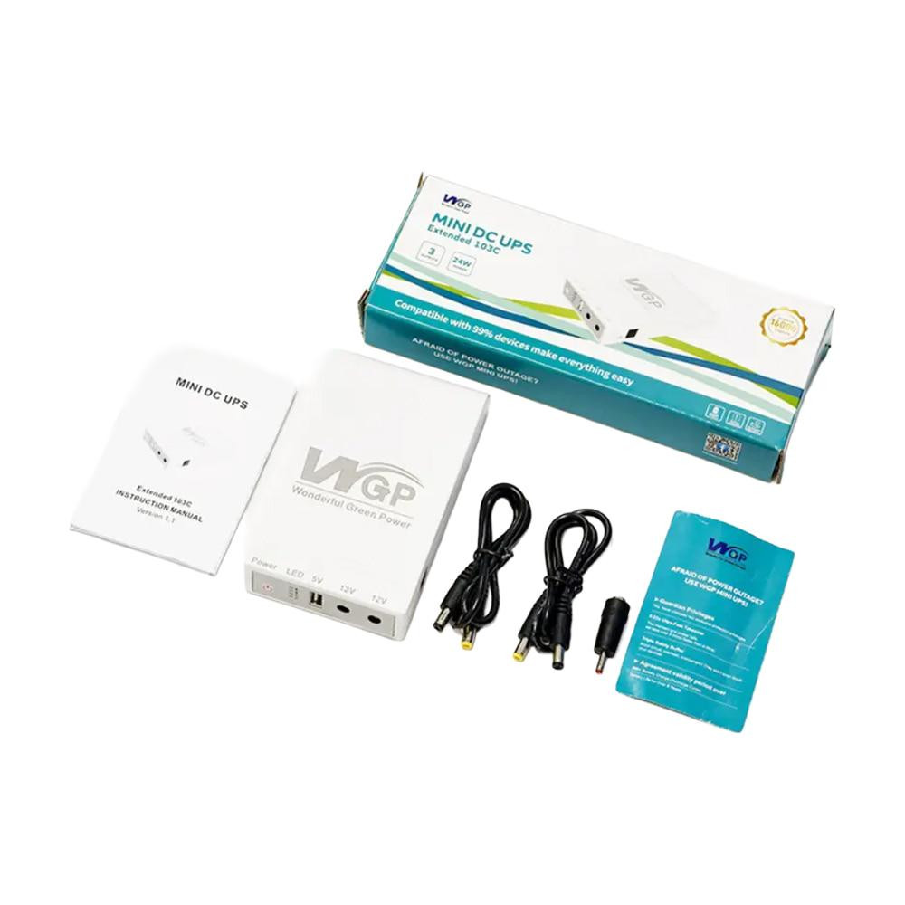 Джерело безперебійного живлення Mini UPS WGP UPS103C 16000mAh 5V/12V/12V, Li-ion 4*4Ah, для роутера та оптичного терміналу Київ - фото 12
