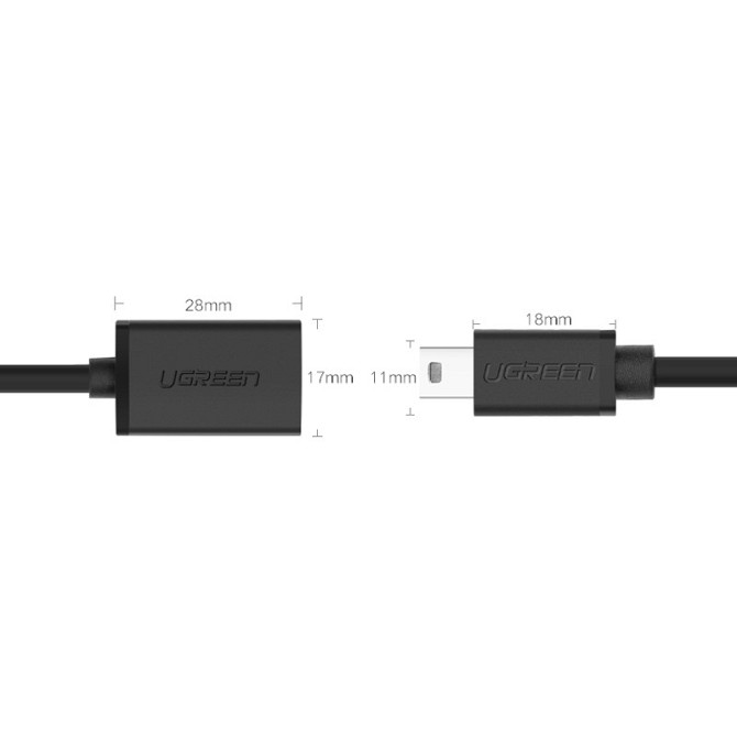 Mini USB OTG кабель-адаптер Ugreen US249 (Чорний, 12см) Николаев - изображение 9