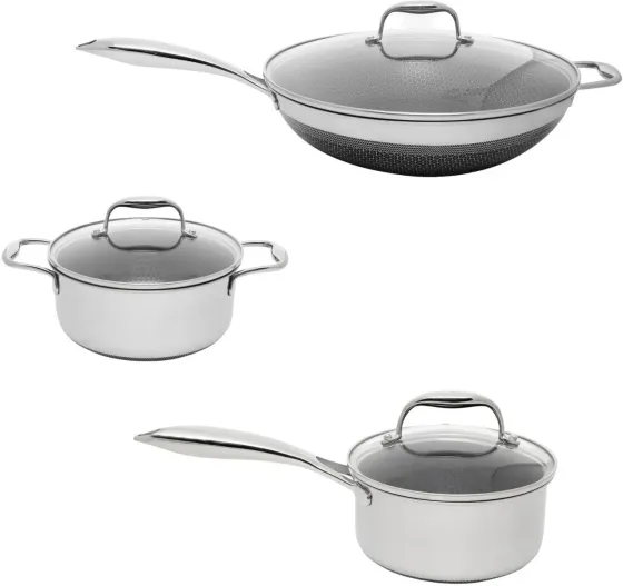 Kohersen Zestaw naczyń SINGLE ASIA z powłoką DIAMOND BLACK CUBE Киев