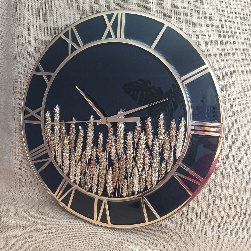 Годинник настінний 50 см з епоксидної смоли ручної роботи Дніпро - фото 2
