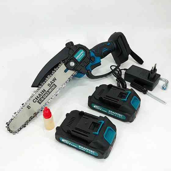 Аккумуляторная пила для точной работы Krafftec 20 см, Электропилы для дома, HW-801 Цепная минипила-сучкорез Киев