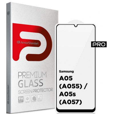 Стекло защитное Armorstandart Pro Samsung A05 (A055) / A05s (A057) Black (ARM71789) Винница - изображение 1