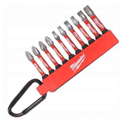 Набор бит Milwaukee с карабином ShW 2 x PH2/ 1 x PZ2/ 1 x TX15/ 2 x TX20/ 2 x TX30/ 1 x TX40 (4932480941) Винница