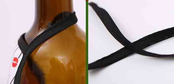 Декор на бутылку новогодний фартук 20 на 15 см разноцветный Киев