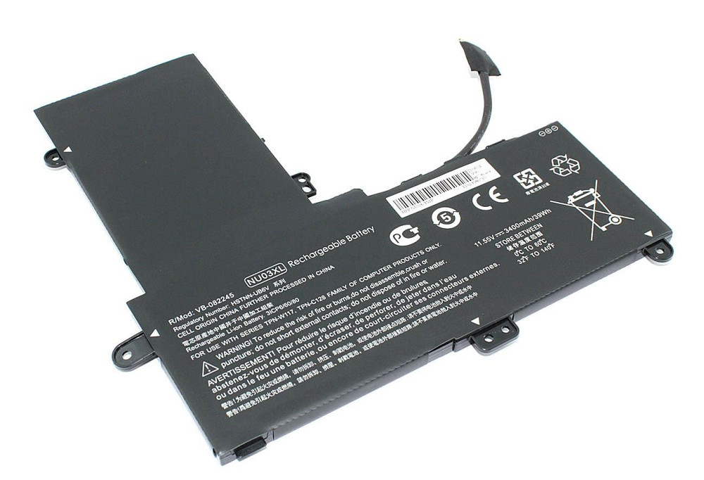 Аккумулятор для ноутбука HP Compaq HSTNN-UB6V Pavilion x360 11-u000 11.55V Black 3400mAh OEM Вінниця - фото 1