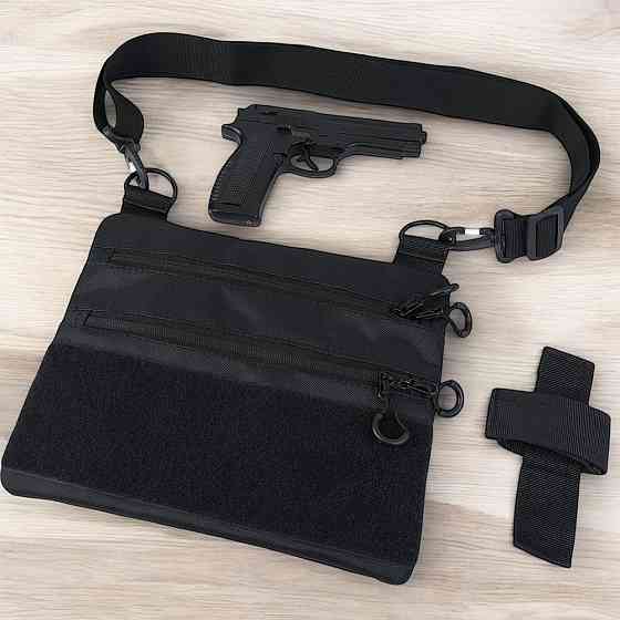 Мужская сумка-слинг тактическая плечевая, Сумка кобура наплечная, Сумка пояс плечо мужская тактическая QK-35 Львов