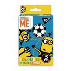 Крейда кольорова 3 шт. "Yes" JUMBO Minions кругла, 400384, шт Київ