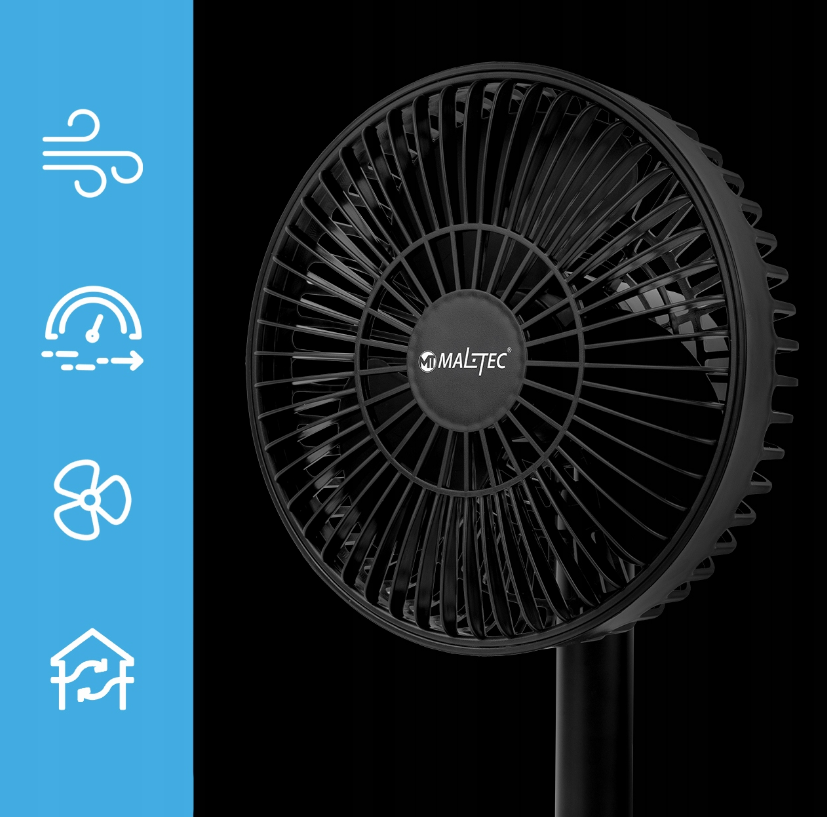 Вентилятор настольный беспроводной MalTec черный (Польша) Киев - изображение 4