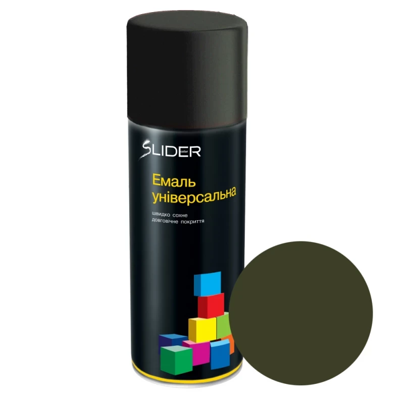 Эмаль аэрозольная хаки матовая 400мл Lider Харьков - изображение 1