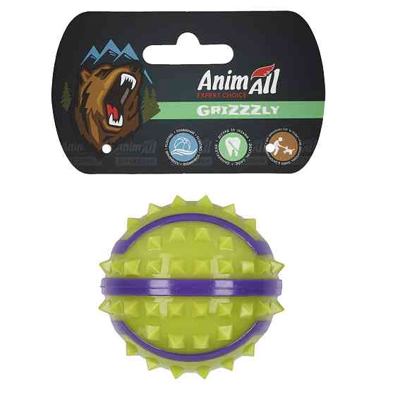 AnimAll GrizZzly АнімАлл Грізлі Іграшка для собак м'яч з шипами S, 7 см Київ