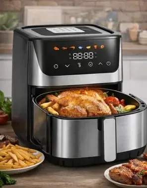Аерофритюрниця SK-10107 8,5 л, 2000 Вт, цифровий дисплей, швидкий нагрів, антипригарна чаша Одеса