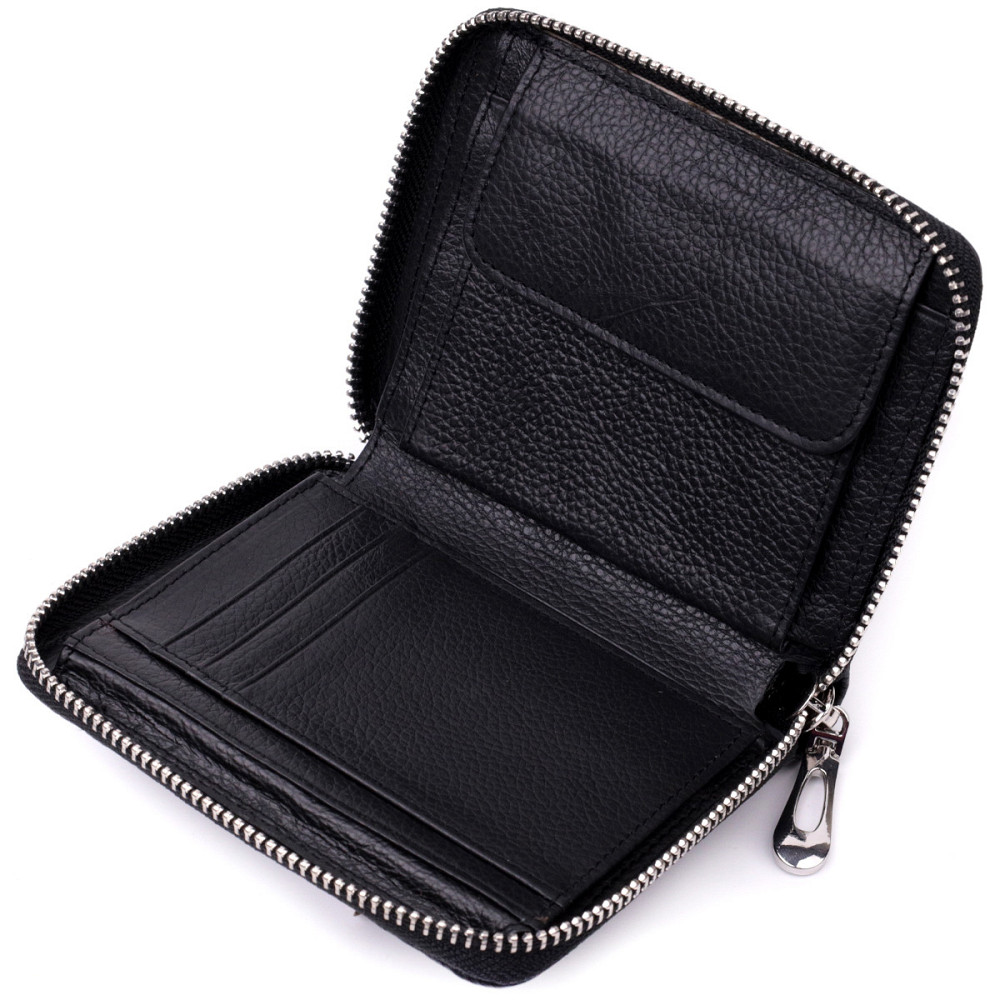Женский отменный кошелек из натуральной кожи Черный (ST Leather) Киев - изображение 9