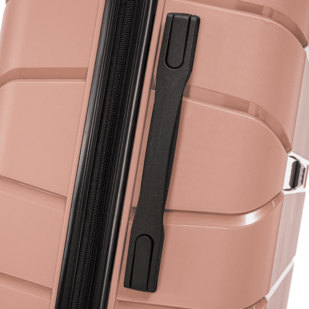 Валіза поліпропіленова WINGS PP06 мала 55 см золотисто-рожева Київ - фото 6