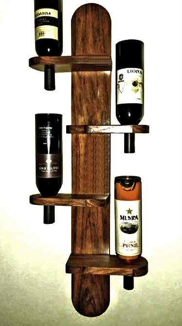 Настінна винна полиця "Карія" терракот Миколаїв - фото 1