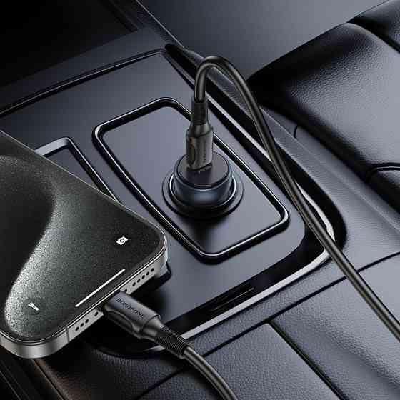Автомобільний зарядний пристрій BOROFONE BZ32 Fresh single port PD30W car charger Black Одеса