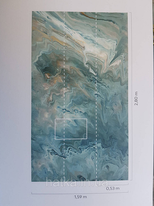 Шпалери вінілові Grandeco One roll one motif 1.59x2.8 панно мурал 3д лофт під камінь червоні сині коричневі Київ - фото 4