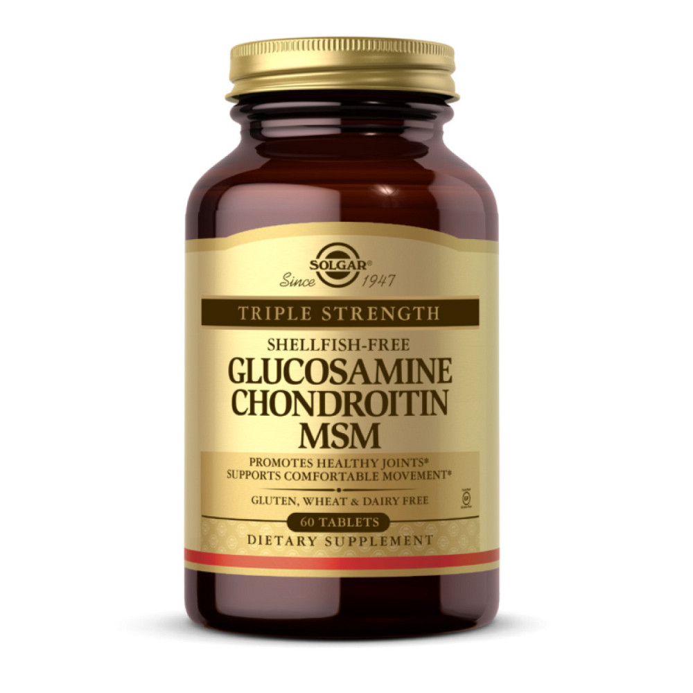 Глюкозамин и Хондроитин с MCМ Solgar Triple Strength Glucosamine Chondroitin MSM 60 tabs Киев - изображение 2