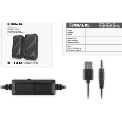 Акустическая система REAL-EL S-130 USB Black (EL121100018) Винница - изображение 3