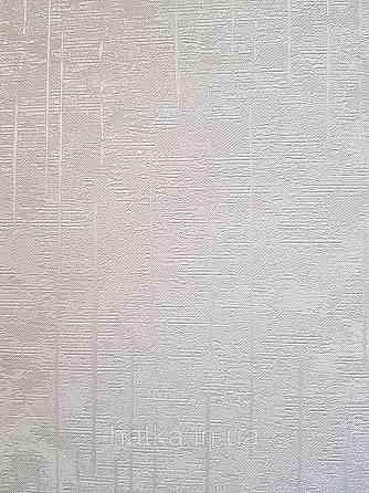 Шпалери метрові вінілові на флізеліні Sintra Structure під штукатурку світло-бежеві сріблясті зі смужкою 524015 Київ