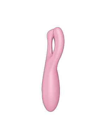 Кліторальний смарт-вібратор Satisfyer Threesome 4 Pink з трьома пальчиками Sex Aura Київ